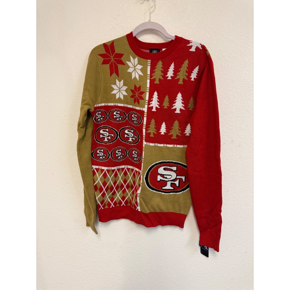 San Francisco 49ers NFL Christmas Sweater Men's M Forever Collectibles NWT